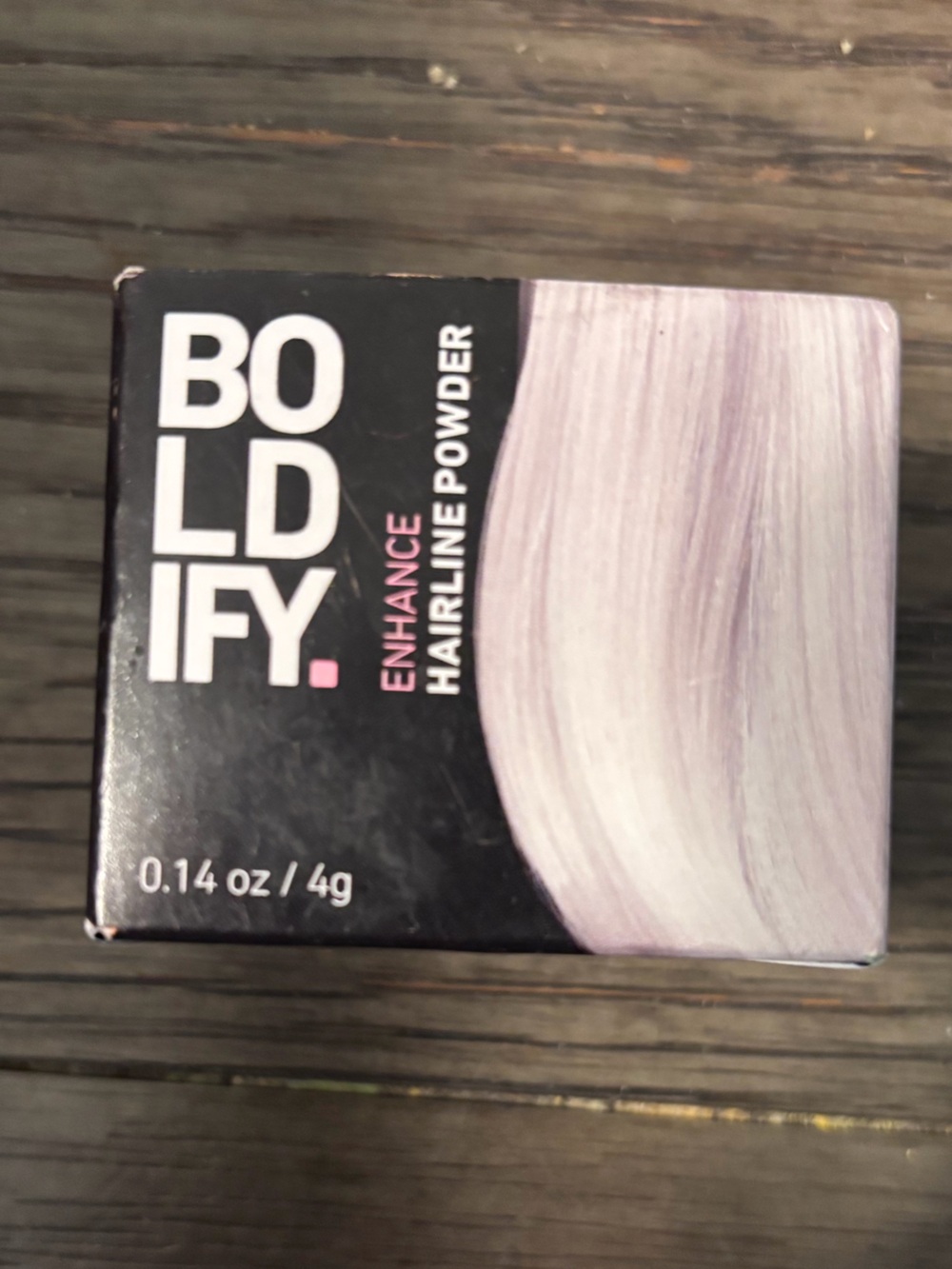 Boldify Enhance Hairline Powder White 4g Root Touch Up Water Resistant Squalane